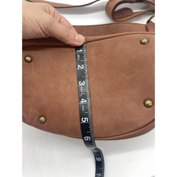 C & C California Leather Bag Satchel Crossbody Tote Womens Tan Brown Casual Boho - Picture 10 of 10